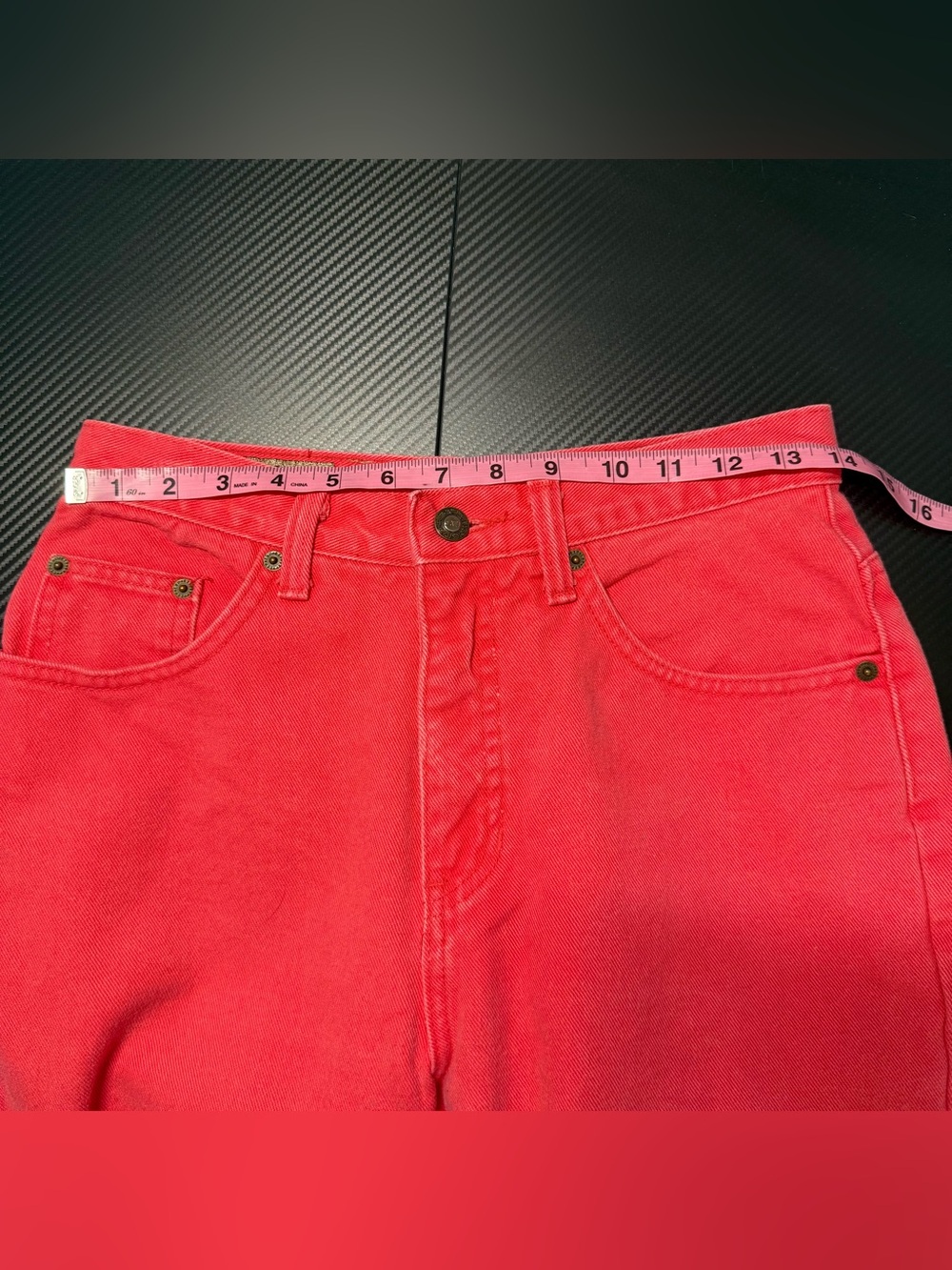 🩷 Vintage Express Pink Mom Jeans USA Made High Rise Tapered Leg Sz Medium - Picture 10 of 13